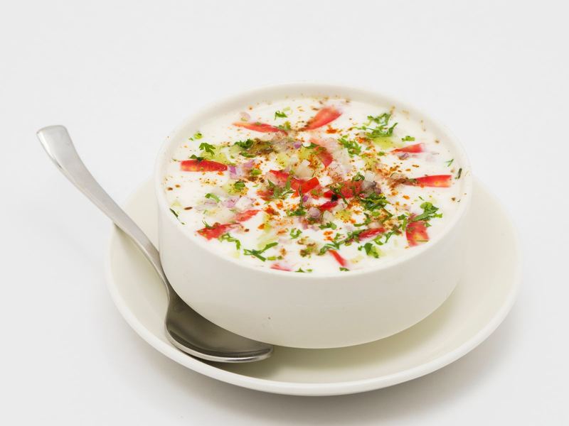 A bowl of raita